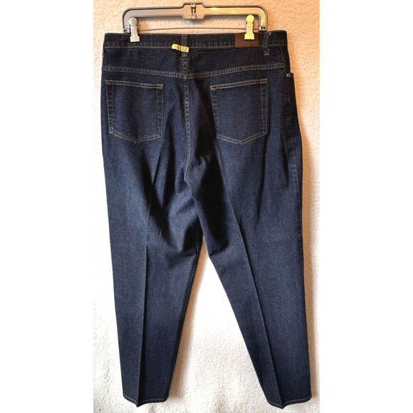 L.L.Bean Jeans Women 18 Medium Tall Denim Dark Wash High Rise Straight - Picture 4 of 13